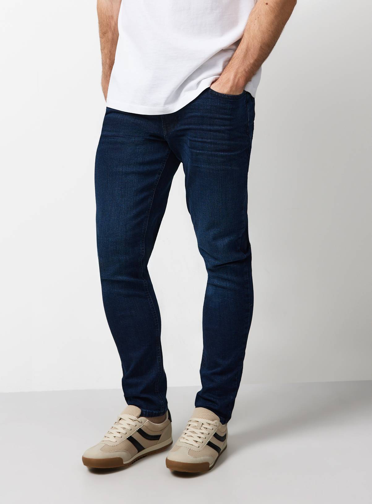 Mid Dark Skinny Fit Jeans 38L - Image 1